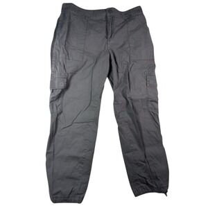 Social Standard by Sanctuary Gray Cargo Joggers Capri Pants XL Elastic Waist